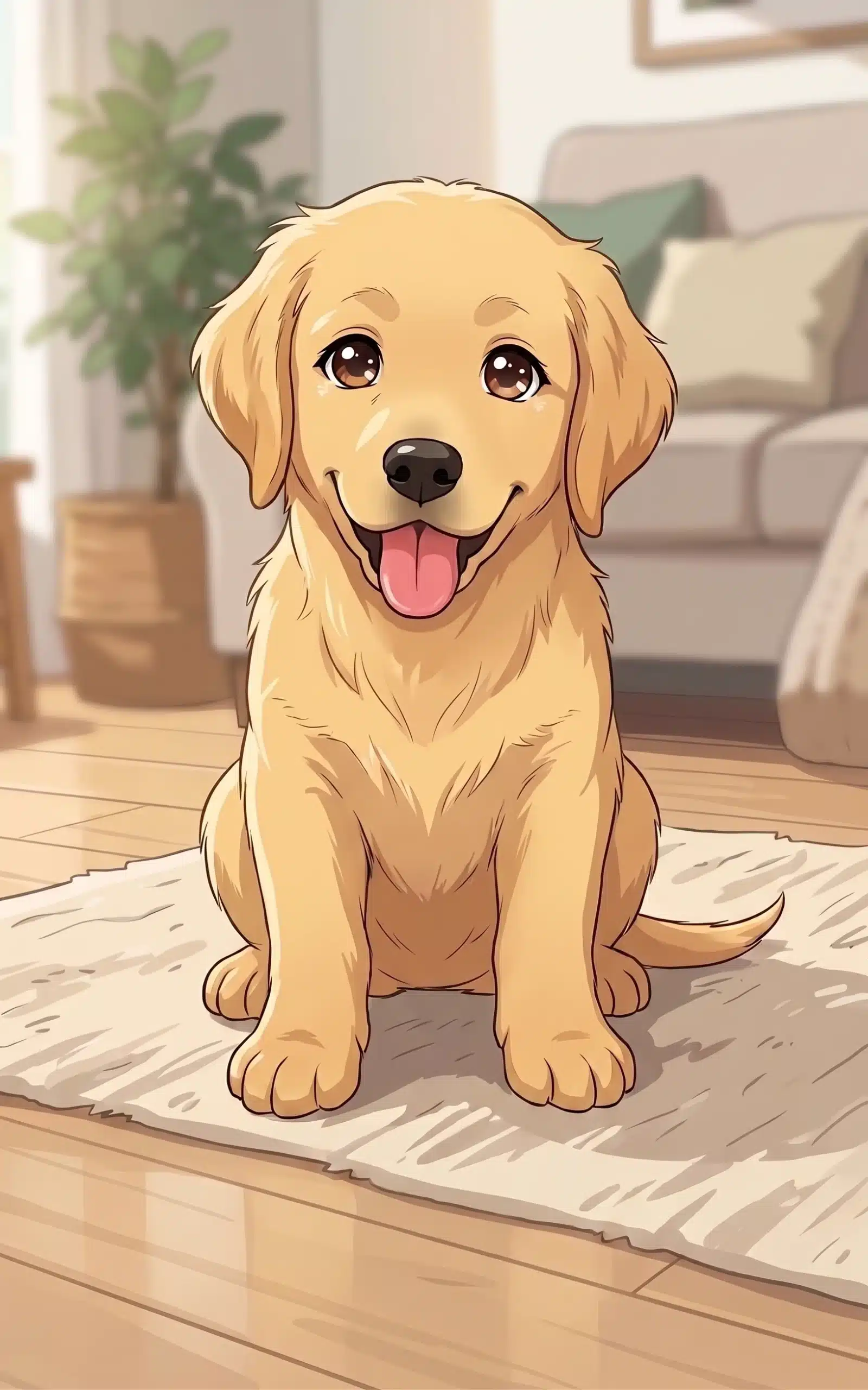 Literary sketch illustration of Hazel the dog